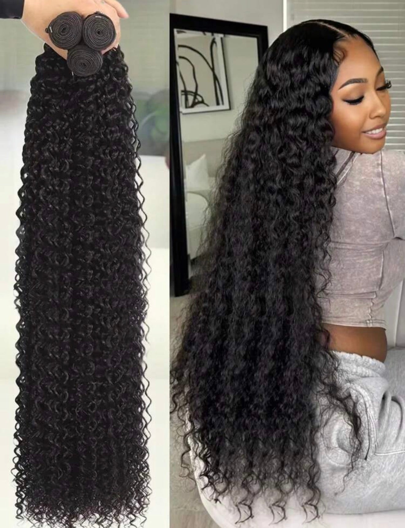 Deep wave 100% human hair
